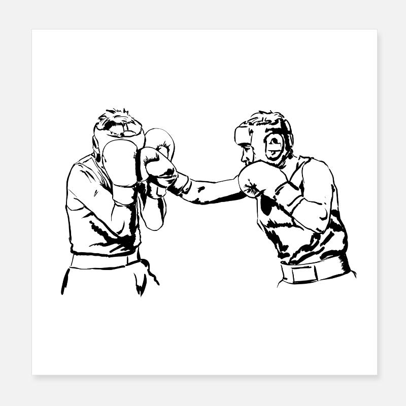 boxing Poster 20 x 20 cm