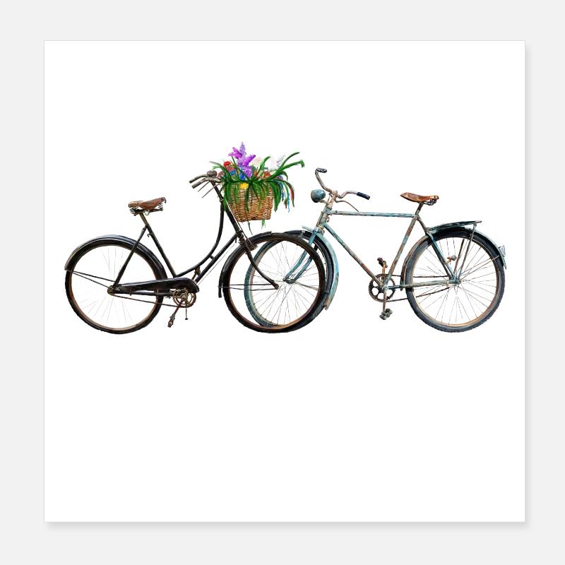 Fahrräder Poster 20x20 cm