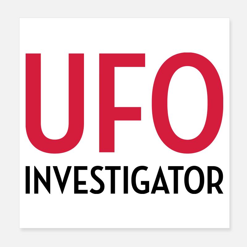 Ovni Ufo Extraterrestre Espace Geek Planète Poster 20 x 20 cm