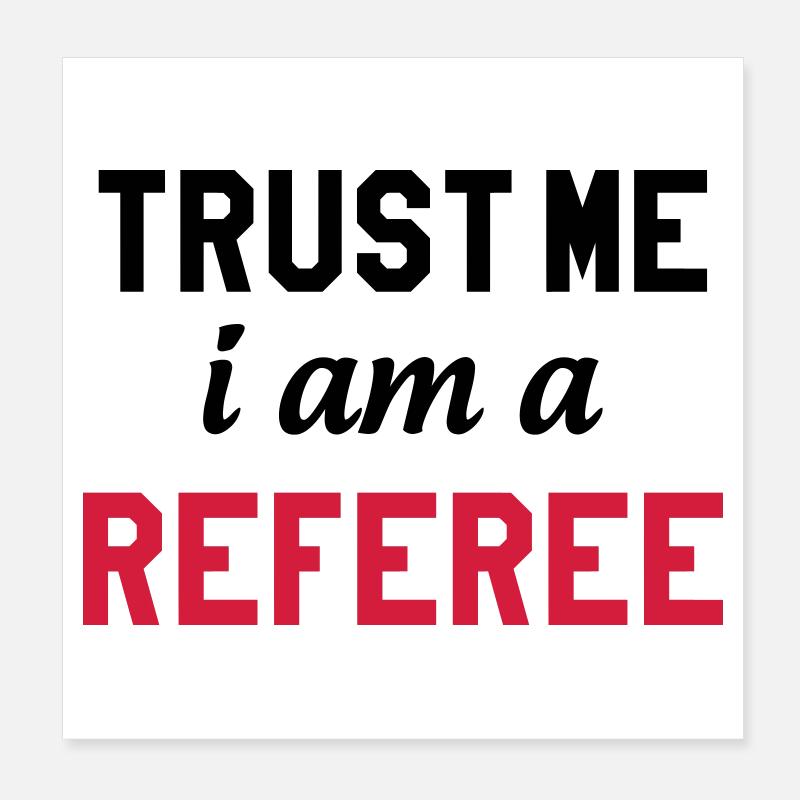 Referee - Schiedsrichter Arbitre - Sport - Match Poster 8" x 8" (20x20 cm)