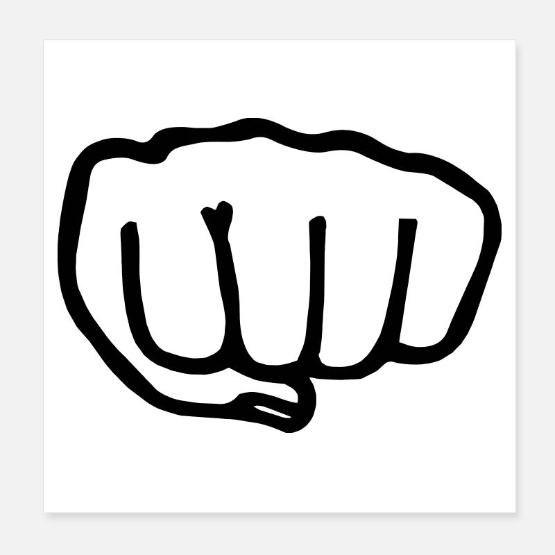 Karate Faust transparente Vectra Poster 20x20 cm