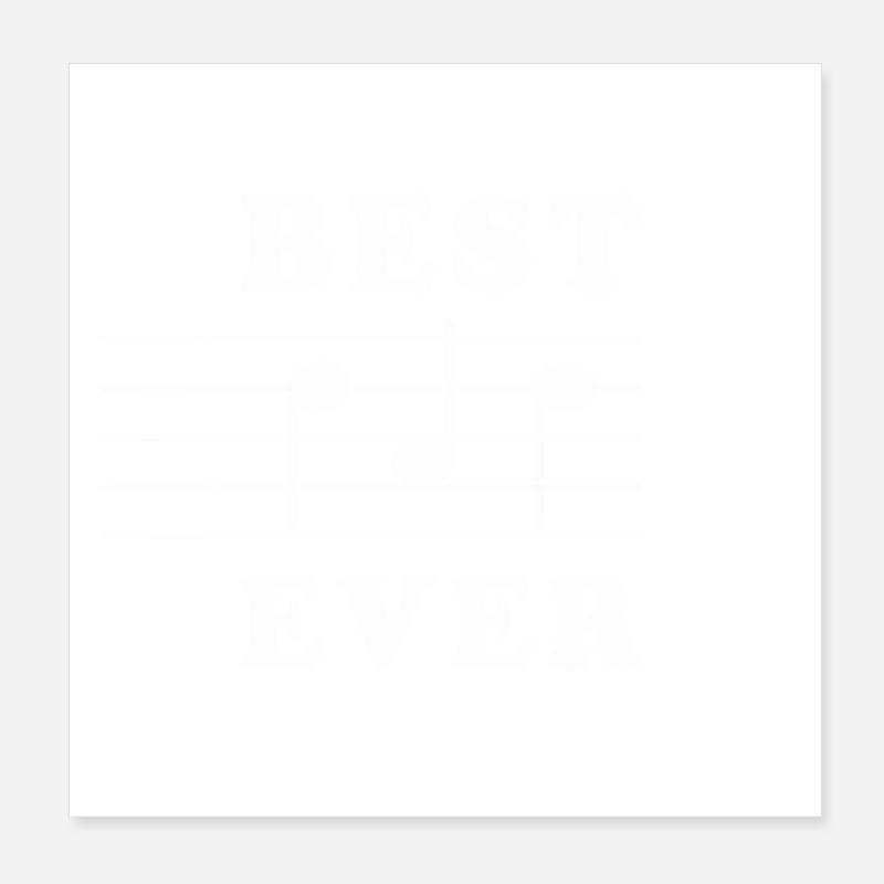 Best Dad Ever Music Poster 8" x 8" (20x20 cm)