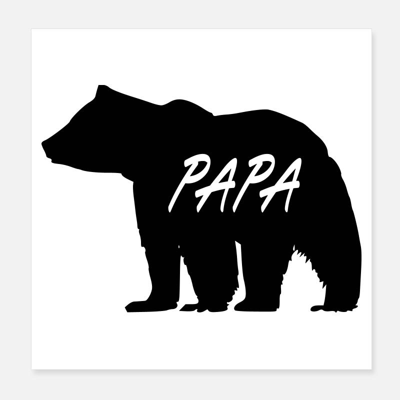 Papa Bär Poster 20x20 cm