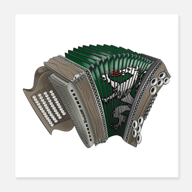 Harmonica de Styrie - Styrie | Ziach ON ! Poster 20 x 20 cm