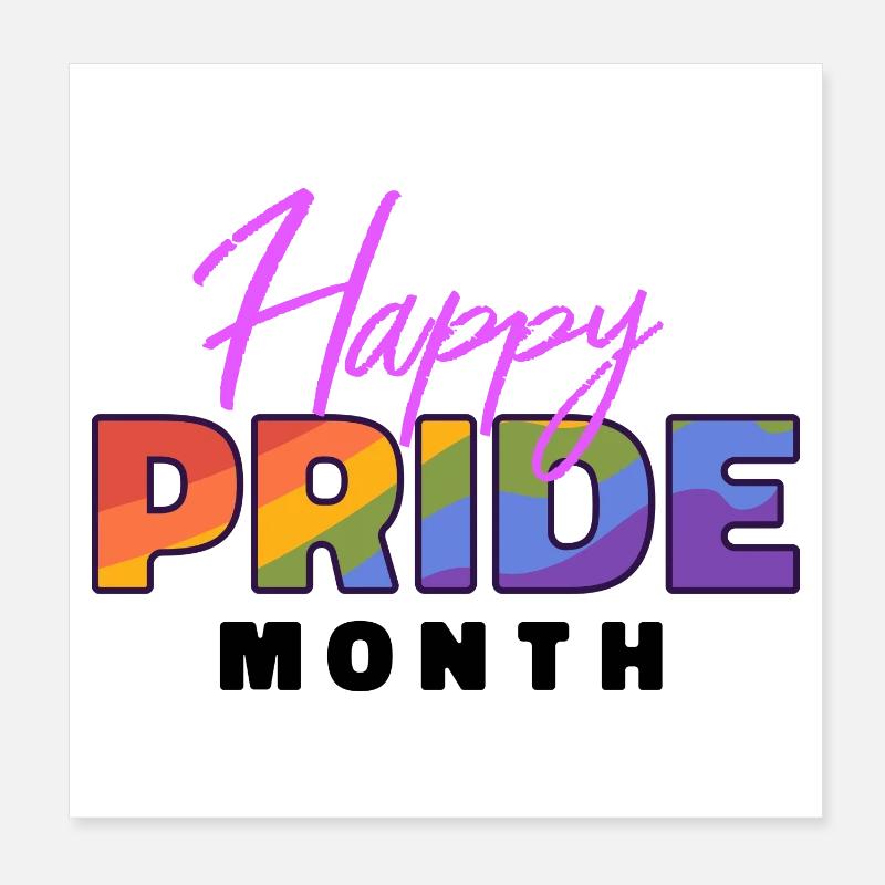 Happy Pride Month Poster 20 x 20 cm