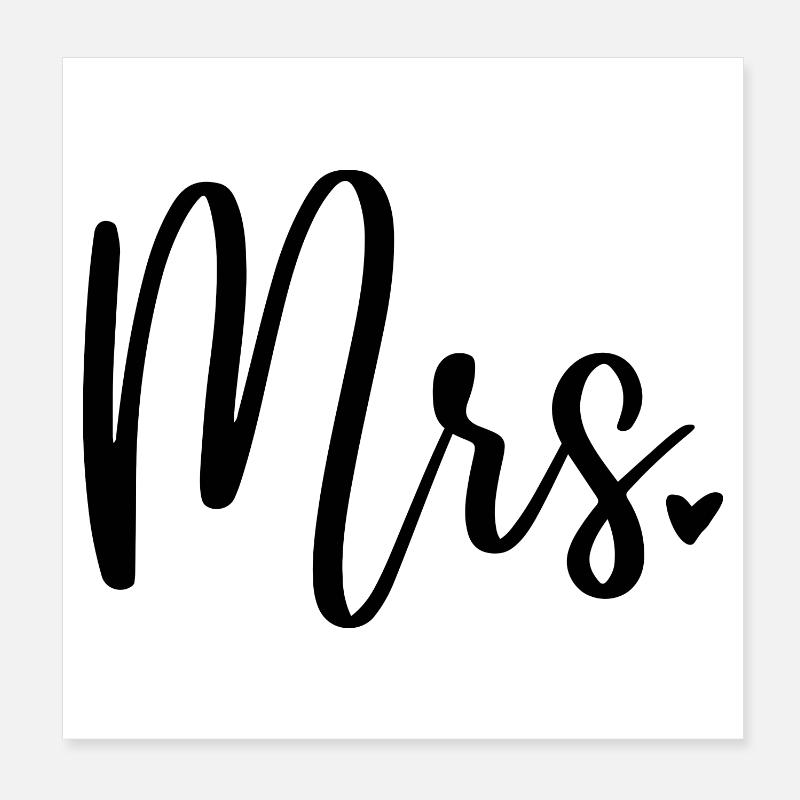 Mariage De Mme Design Mariage Poster 20 x 20 cm