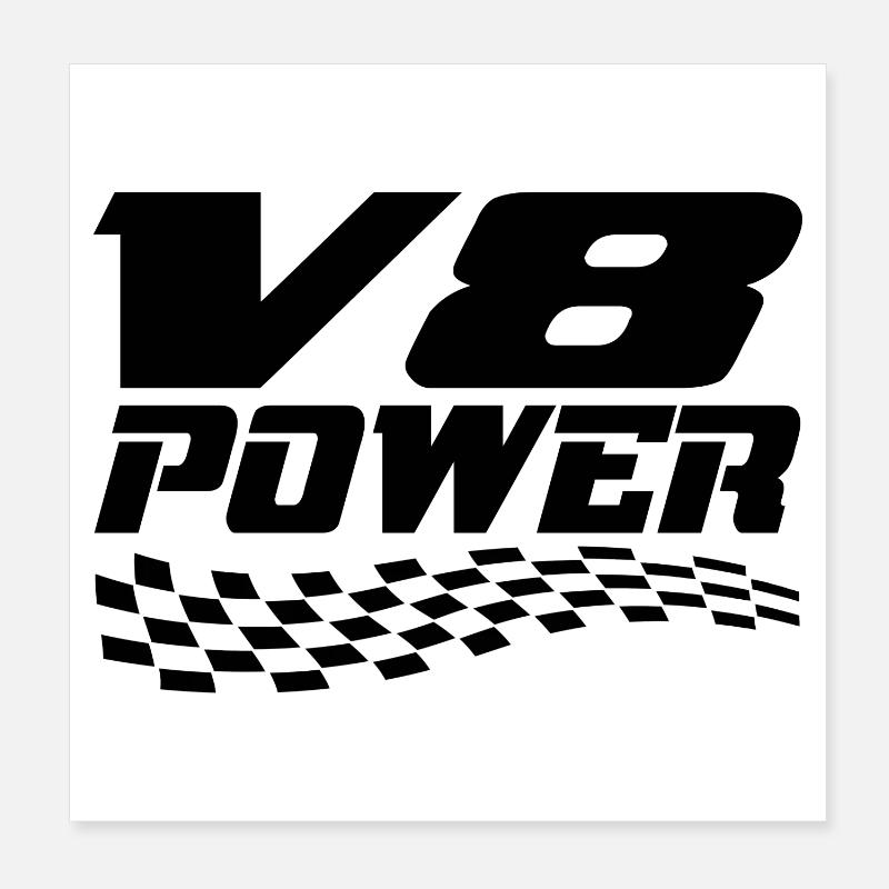 V8 Poster 20x20 cm