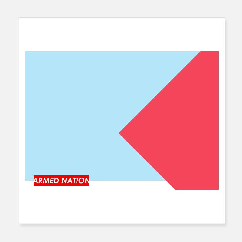 BLUE RED 2025 Poster 20x20 cm