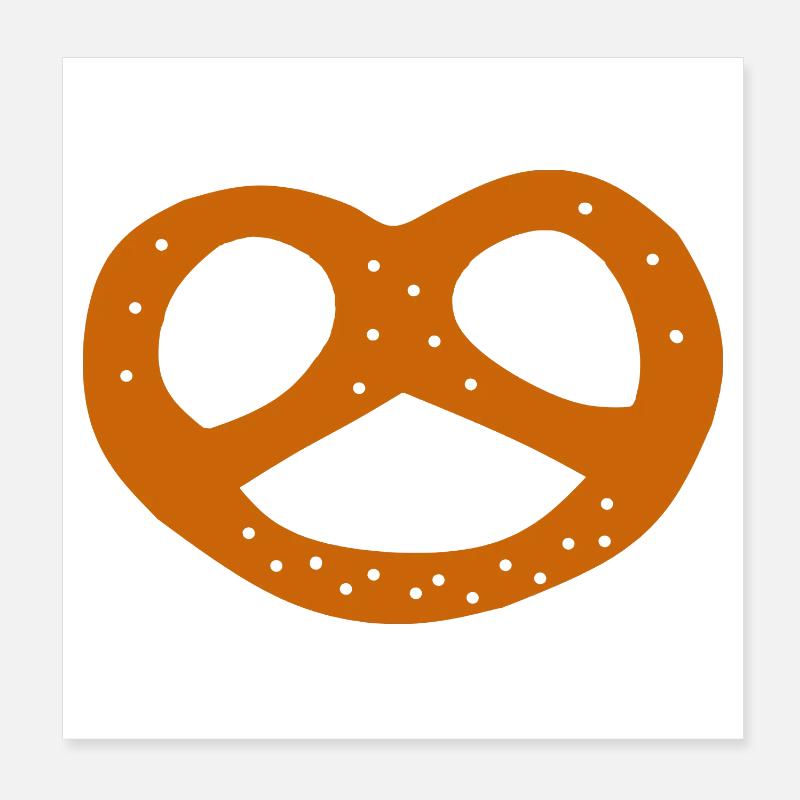 Brezel backen Bäcker Bäckerin Vorlage Symbole Poster 20x20 cm