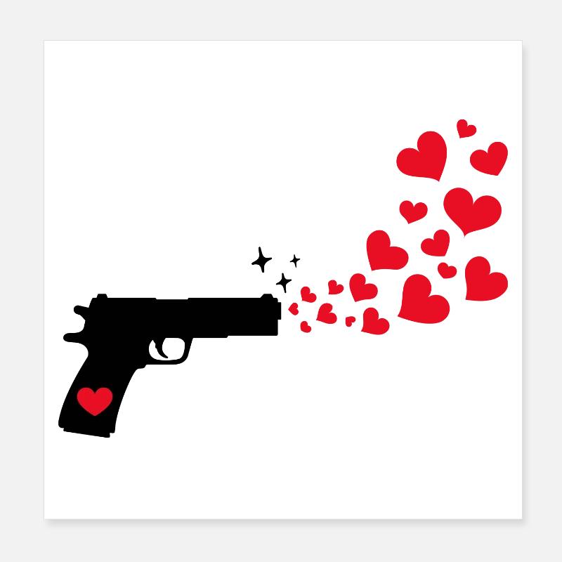Peace Movement Heart Peace Love Statement Poster 8" x 8" (20x20 cm)