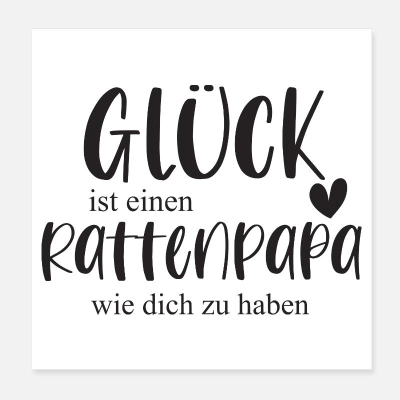 Ratte Rattenpapa Haustier Nagetier Geschenk Poster 20x20 cm