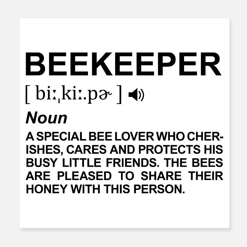 Imker Begriff Poster 20x20 cm