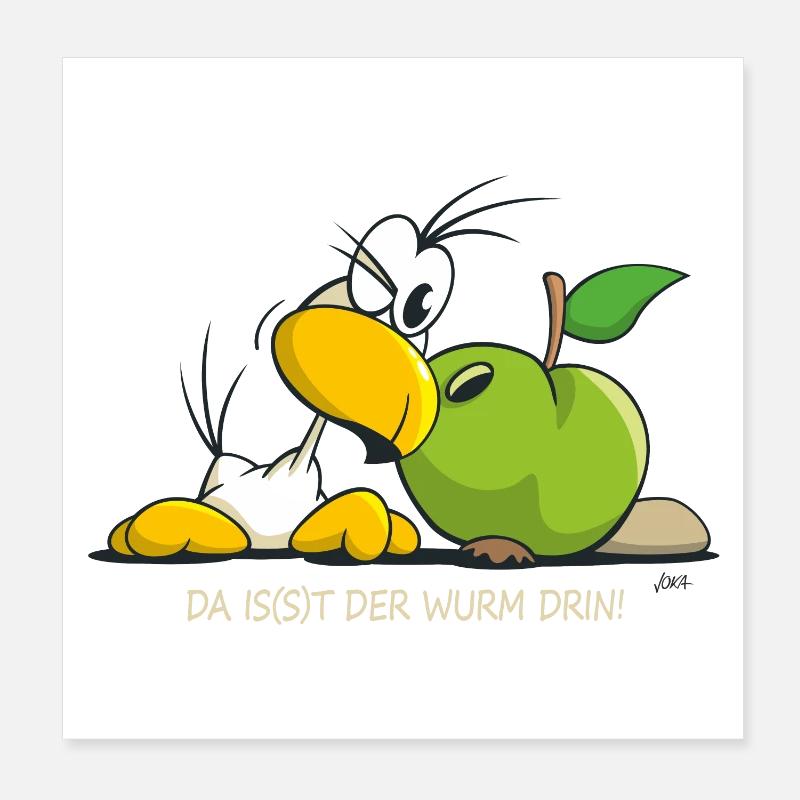 SITO - Da is(s)t der Wurm drin! Poster 20x20 cm