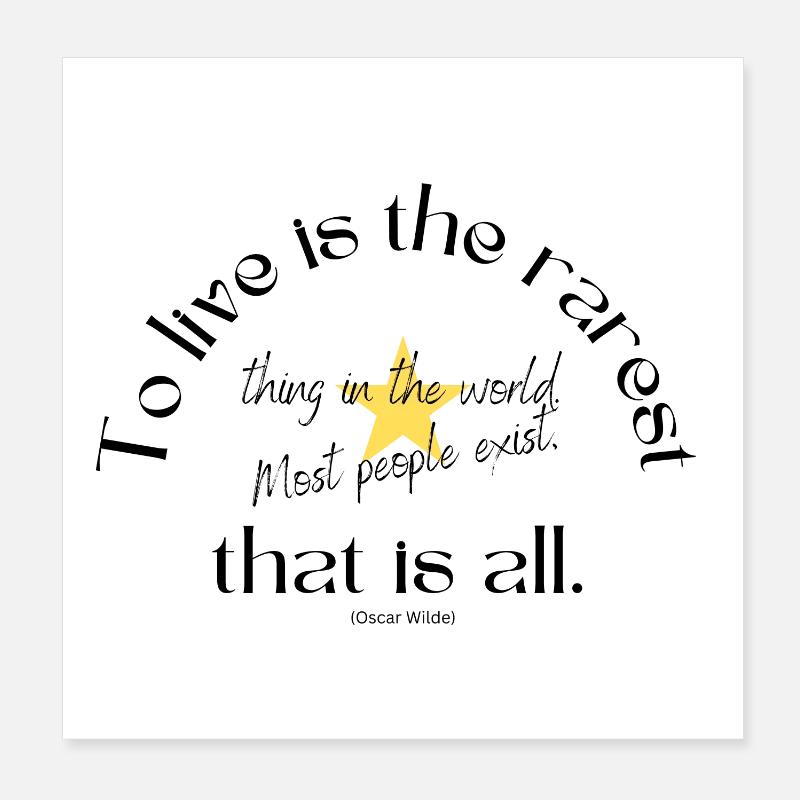 Starry Inspirational Quote Design Poster 8" x 8" (20x20 cm)