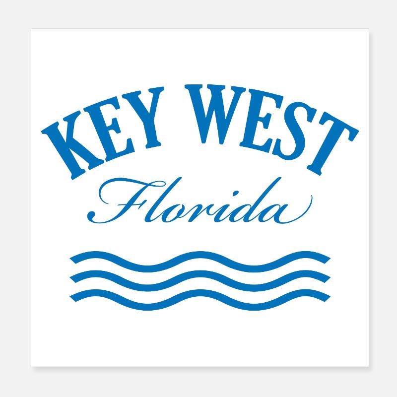 Conception côtière de Key West en Floride Poster 20 x 20 cm
