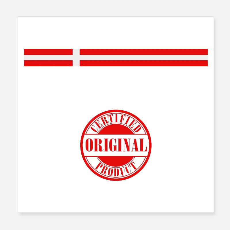 Drapeau du Danemark, fierté danoise Poster 20 x 20 cm