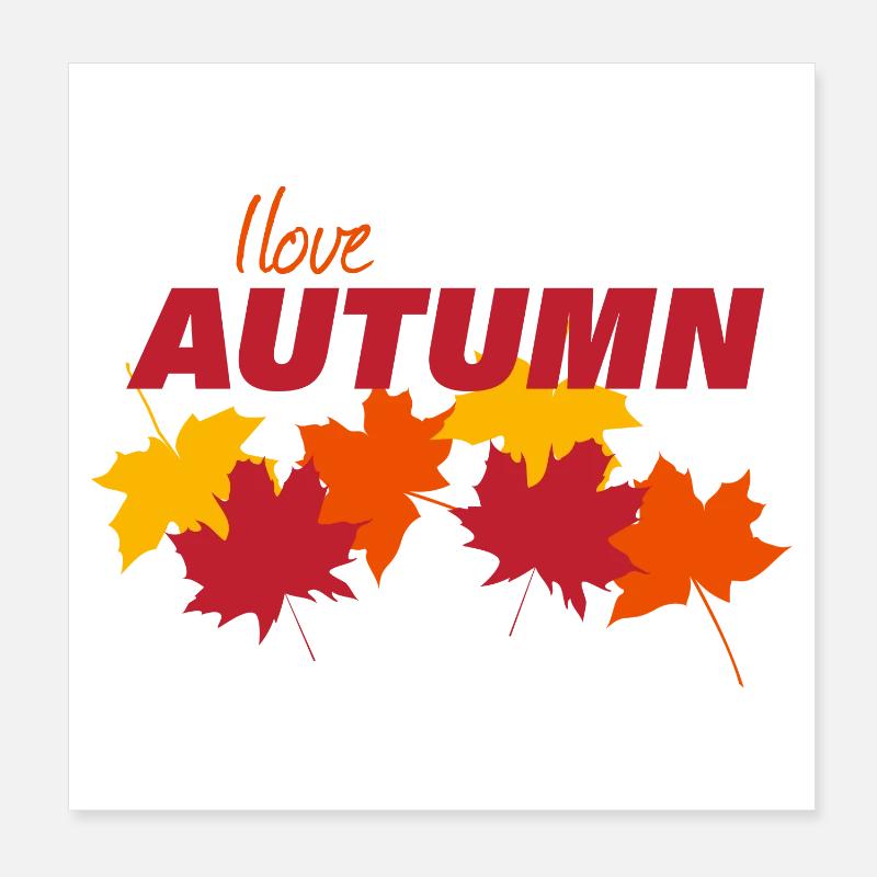 AUTUMN Poster 20x20 cm