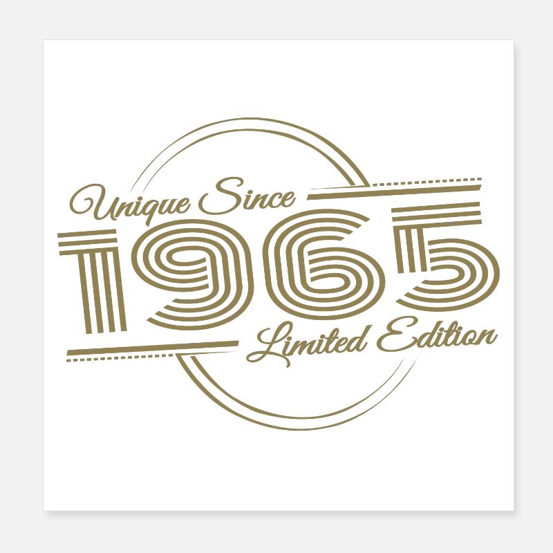 Édition limitée Anniversary Retro 1965 Poster 20 x 20 cm