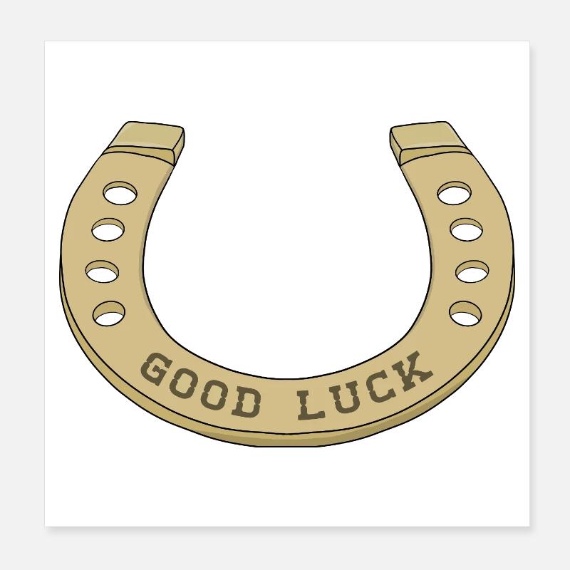 Fer à cheval cool pour les jours de chance Poster 20 x 20 cm