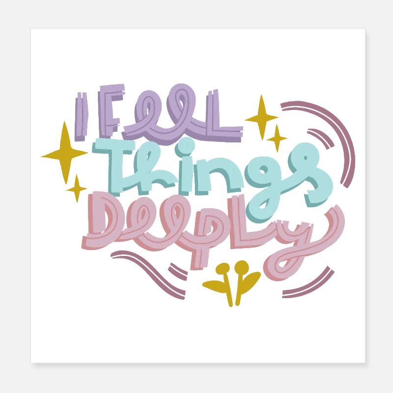 Feel deeply in pastel Poster 8" x 8" (20x20 cm)