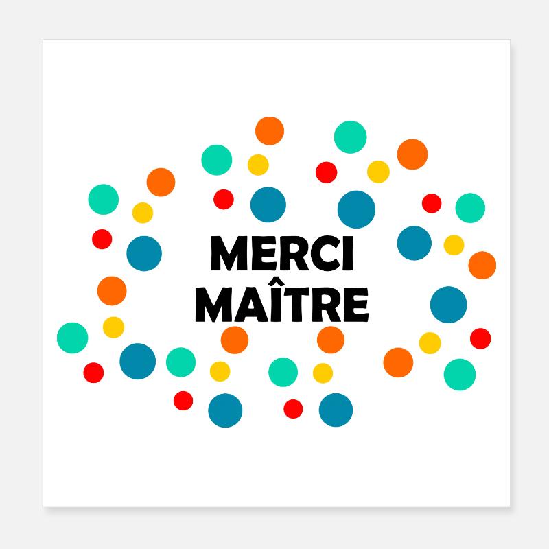 MASTER. MASTER. THANK YOU. THANK YOU, MASTER. MASTER Poster 8" x 8" (20x20 cm)