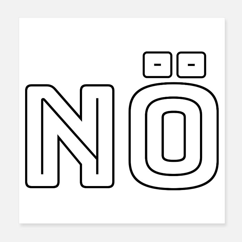 Nö Poster 20x20 cm