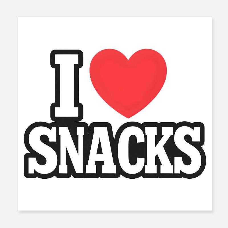 Love for Snacks Expression Poster 8" x 8" (20x20 cm)