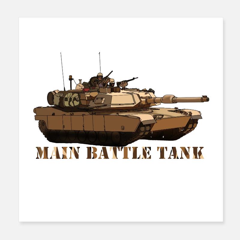 M1 Abrams Poster 8" x 8" (20x20 cm)