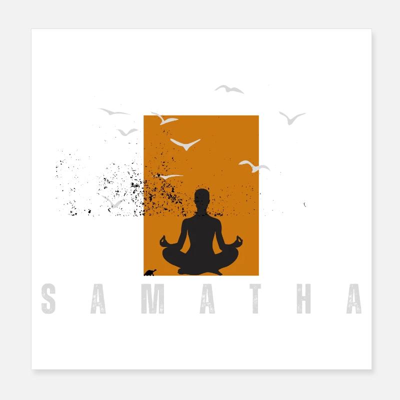 Méditation Smatha Poster 20 x 20 cm