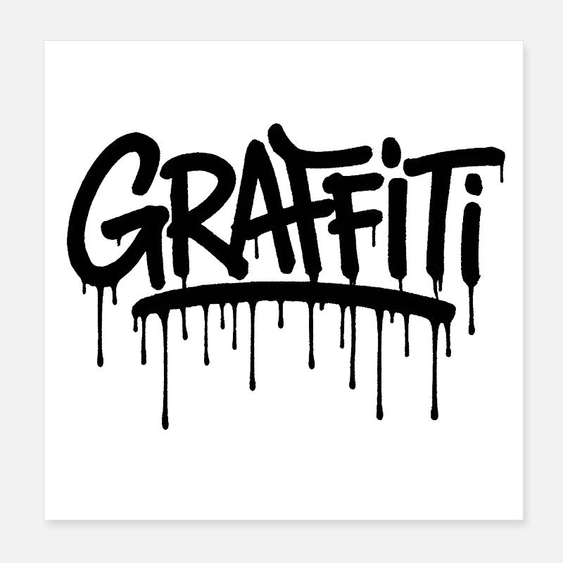 Graffiti tag noir  Poster 20 x 20 cm