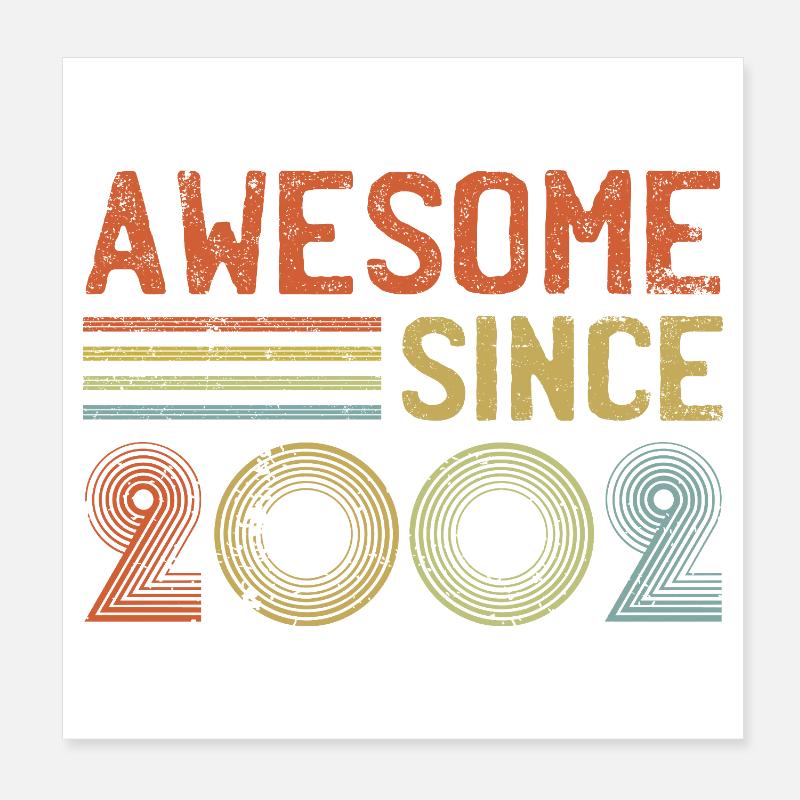 Retro Yearly Celebration Design Poster 8" x 8" (20x20 cm)