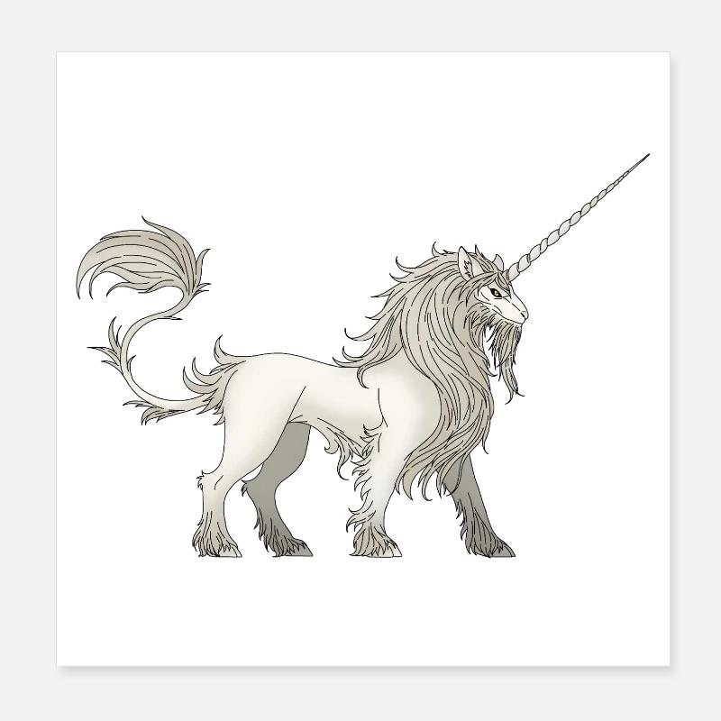 Licorne Poster 20 x 20 cm