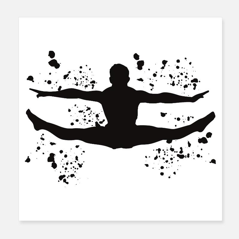 Gymnastics Floor Artistic Gymnastics Poster 8" x 8" (20x20 cm)