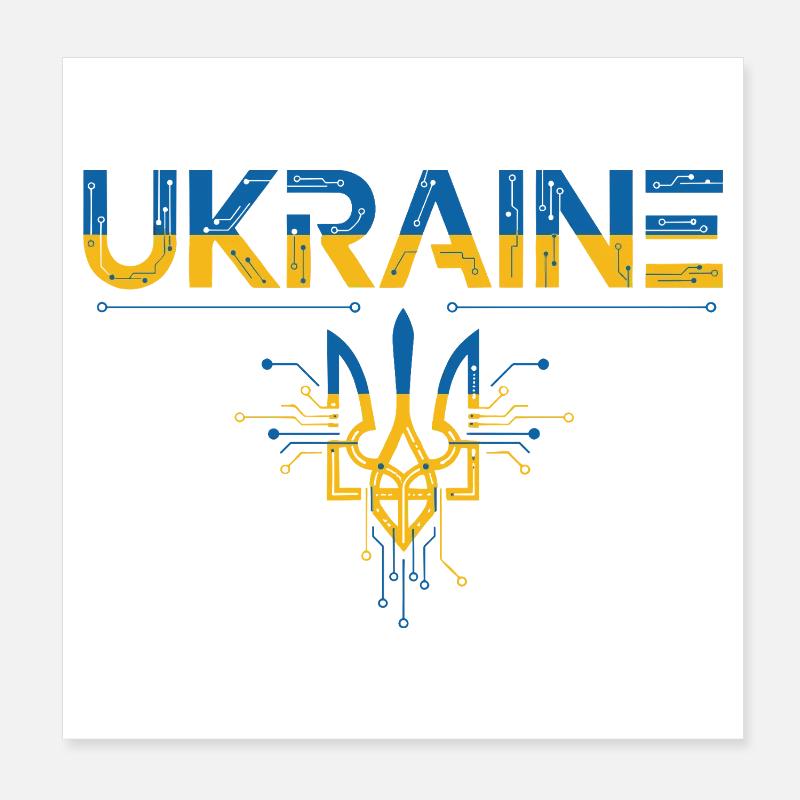 Schaltkreise Trident Ukraine Poster 20x20 cm