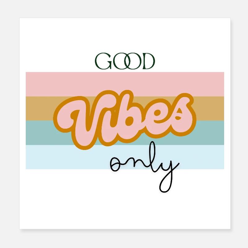 Vibes Pastel Only Poster 20 x 20 cm