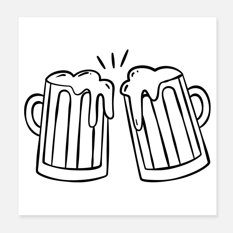 Beer mug - toast Poster 8" x 8" (20x20 cm)