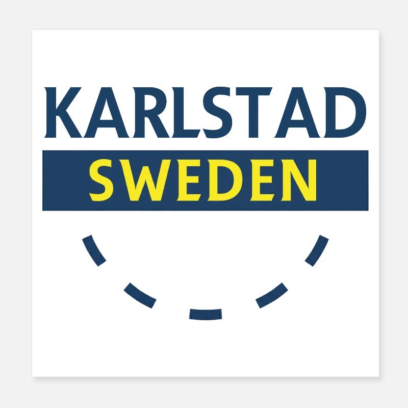 Karlstad, Suède, Emblème Poster 20 x 20 cm