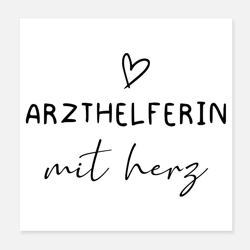 Physician Assistant with Heart Thank You Gift Poster 8" x 8" (20x20 cm)