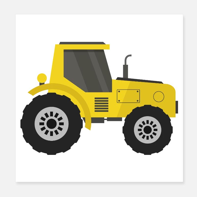 tractor Poster 8" x 8" (20x20 cm)