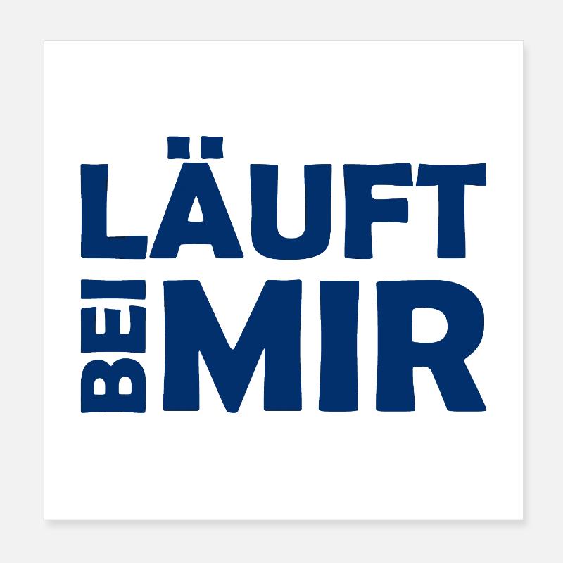 Il court avec moi - Belle expression - Course Poster 20 x 20 cm