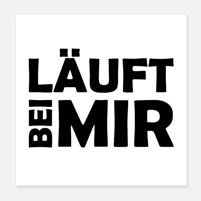 Il court avec moi - Belle expression - Course Poster 20 x 20 cm