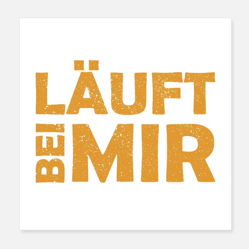 Il court avec moi - Belle expression - Course Poster 20 x 20 cm