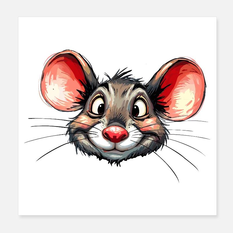 Maus Poster 20x20 cm