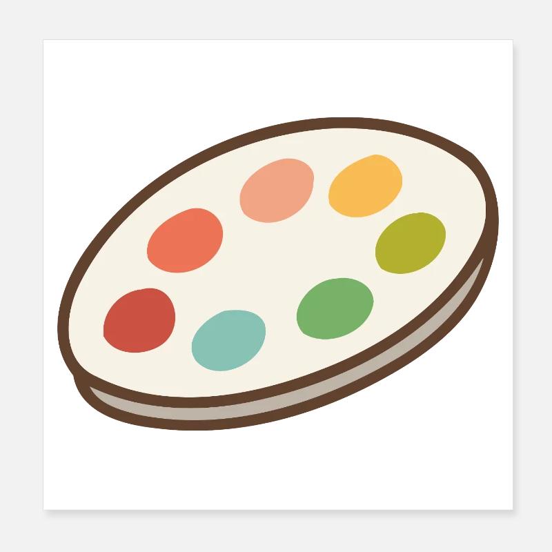 Palette éclatante d'inspiration Poster 20 x 20 cm