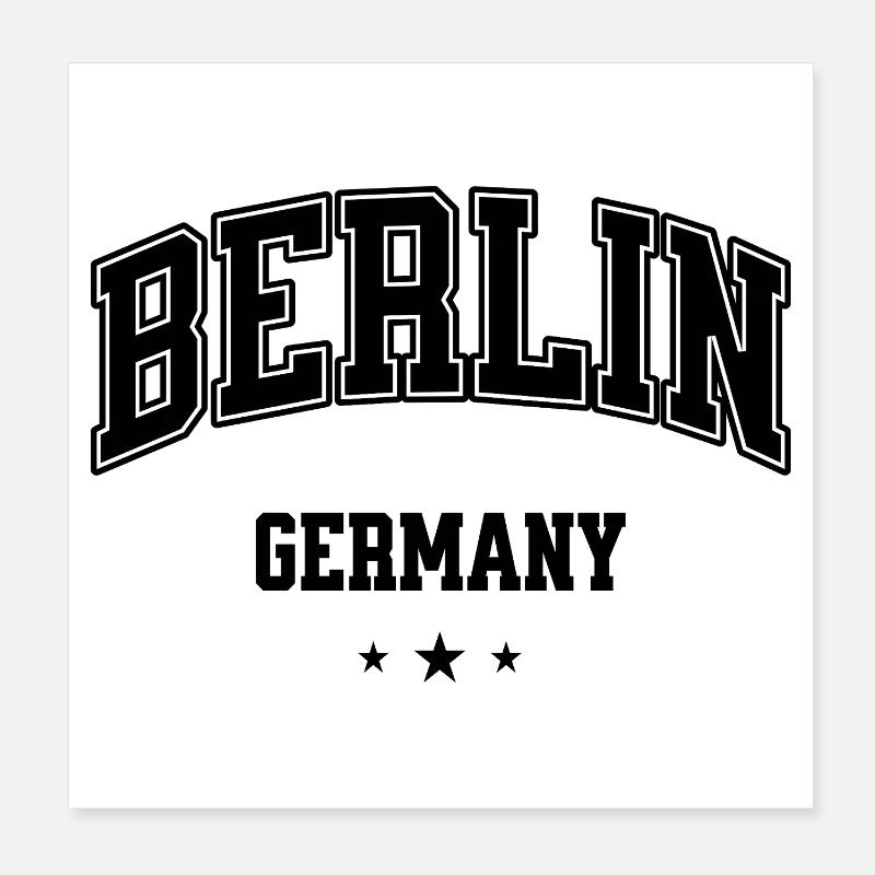 Berlin Arch Collegiate Logo Poster 8" x 8" (20x20 cm)