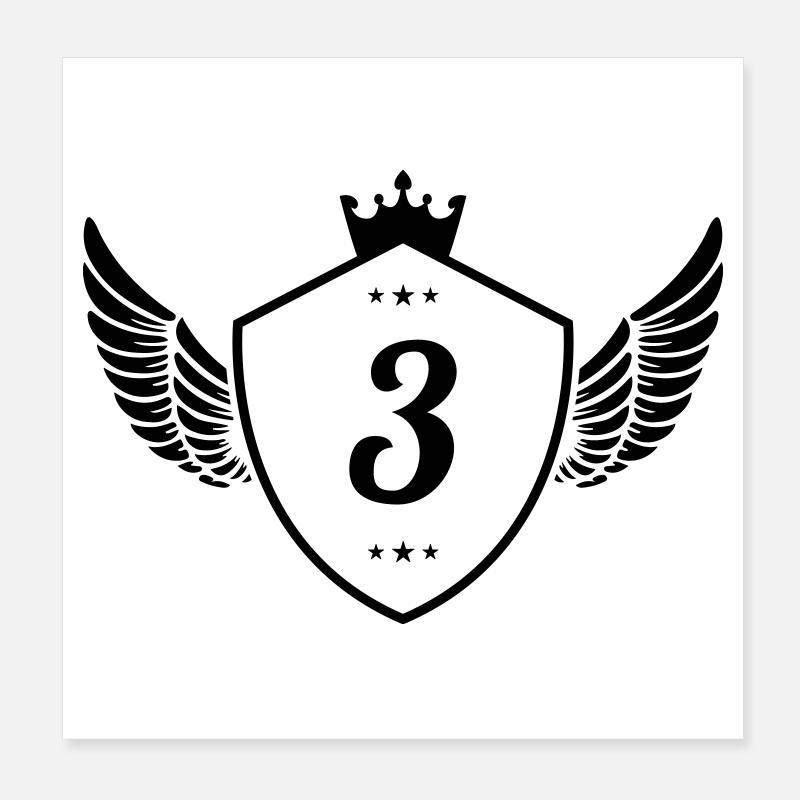 3 Blason Poster 20 x 20 cm