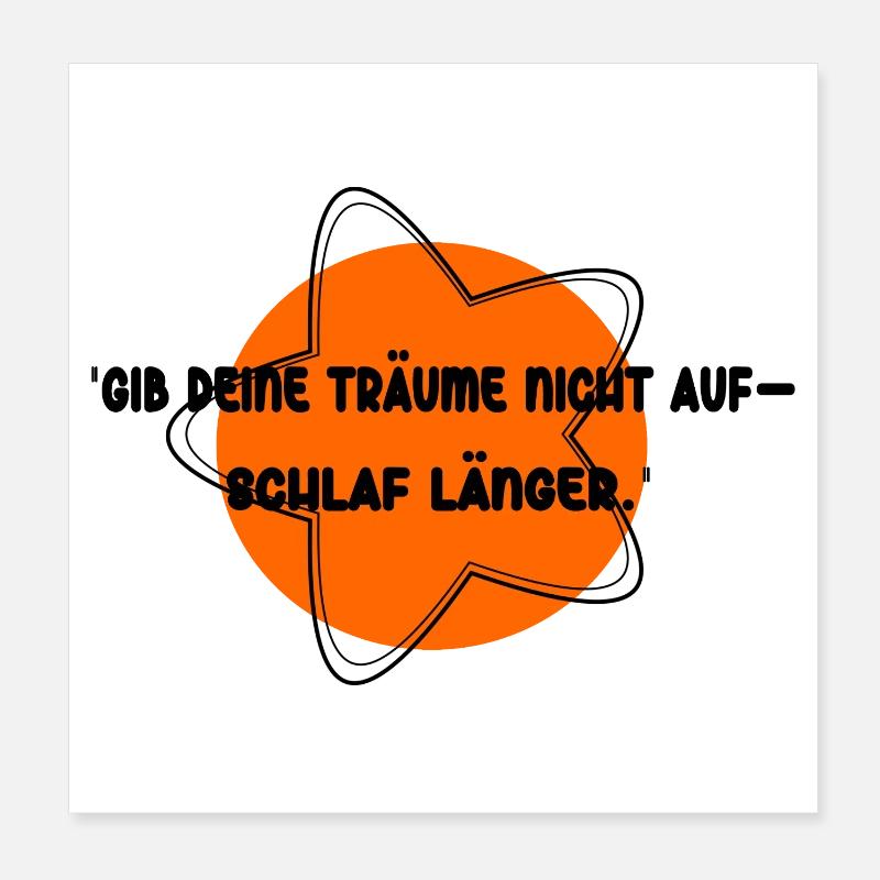 Dors plus longtemps, rêve sans rêve Poster 20 x 20 cm