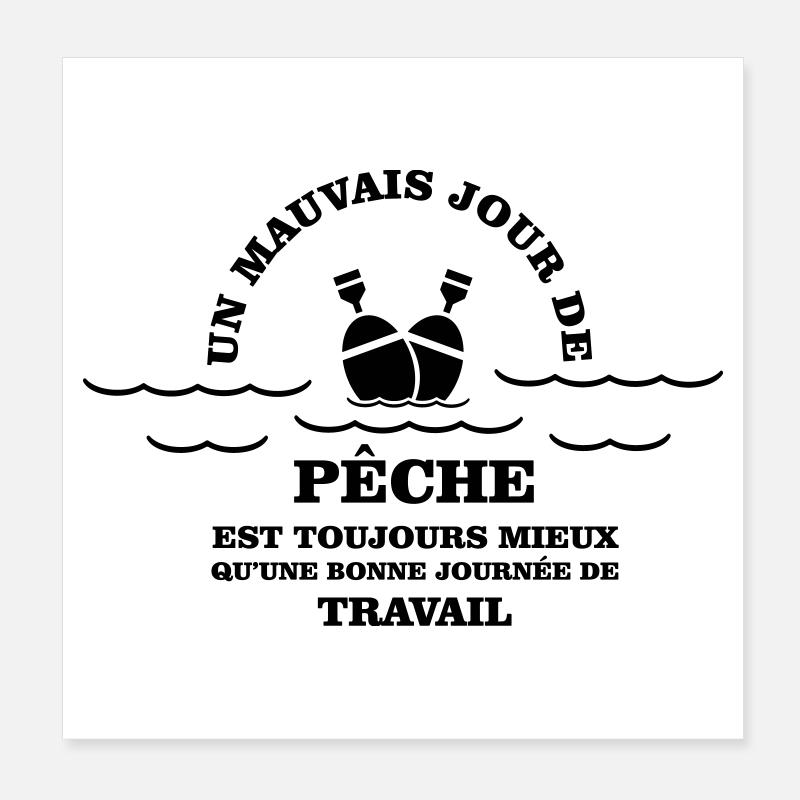Humour pêche  Poster 20 x 20 cm