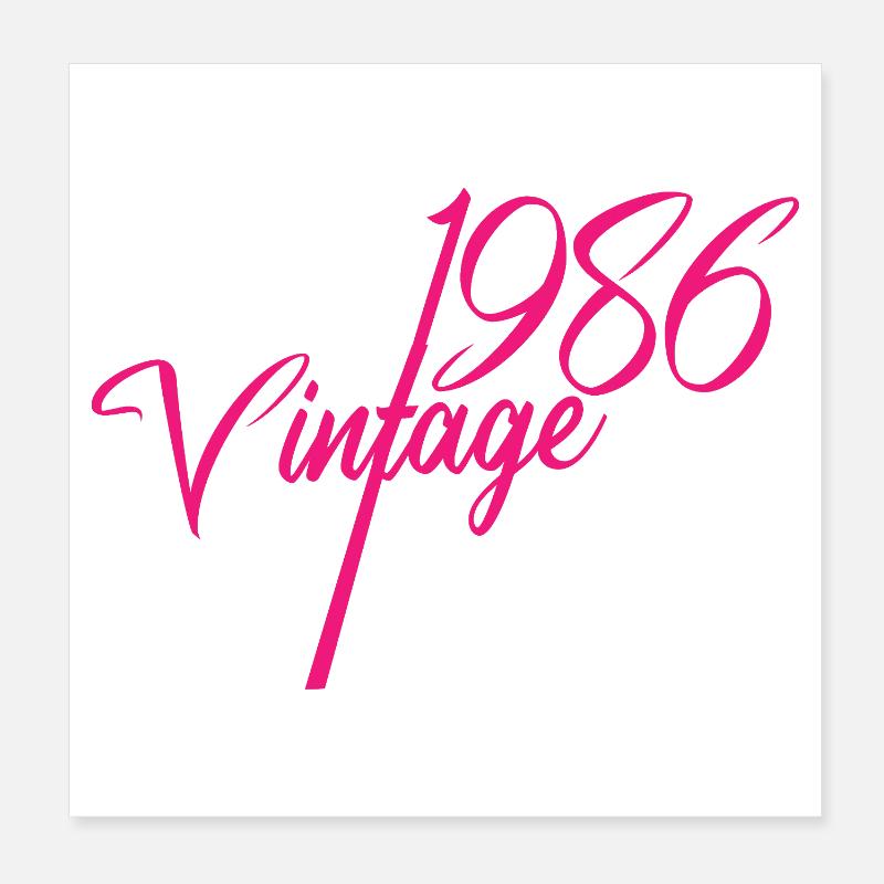 Vintage 1986 Script Kollektion Poster 20x20 cm