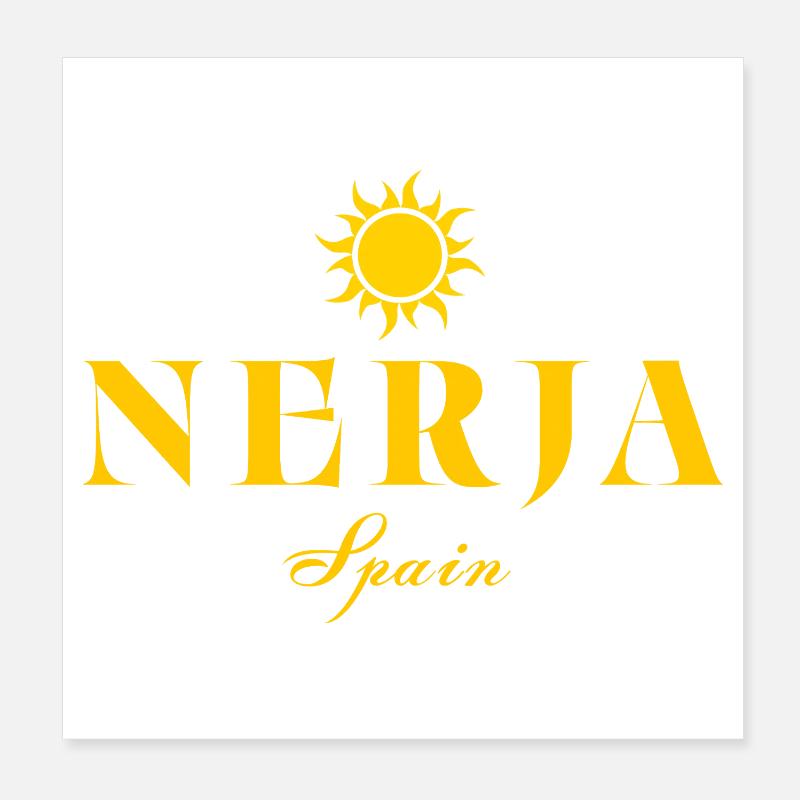 Logo Nerja Sun Espagne Poster 20 x 20 cm